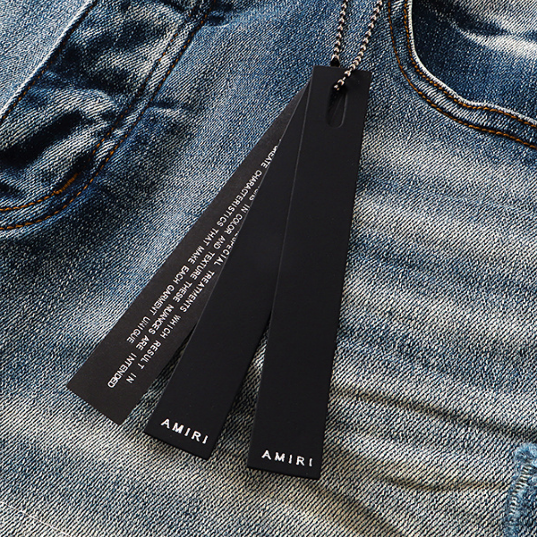 White Logo Light Wash Jeans