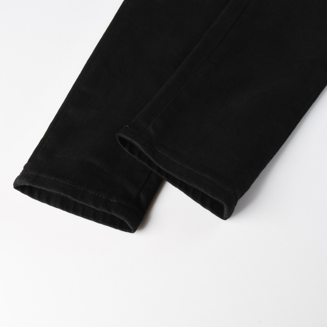 Black Red Graphic Patch Jeans