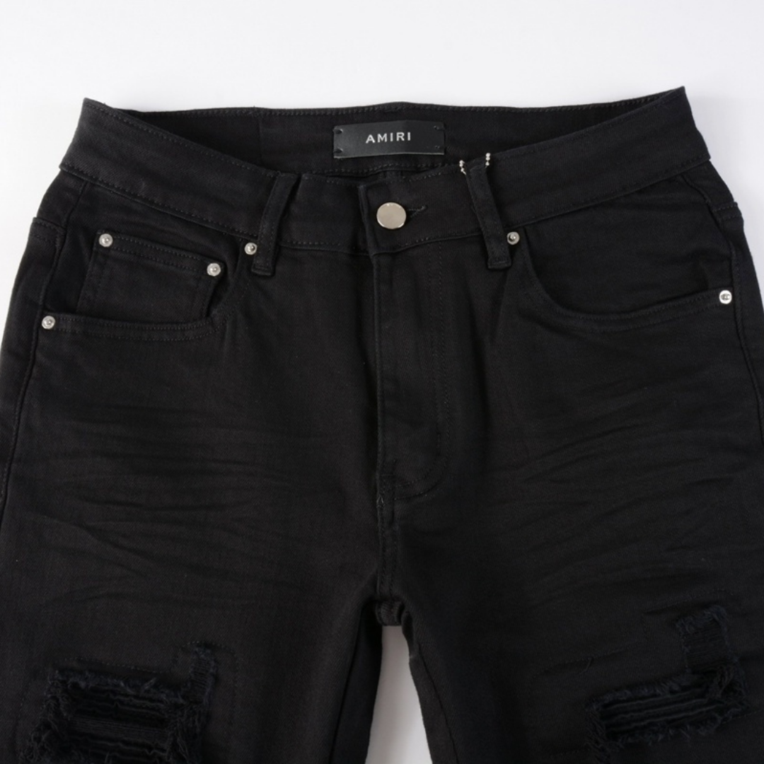 Classic Black Ripped Jeans