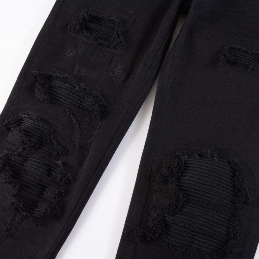 Classic Black Ripped Jeans
