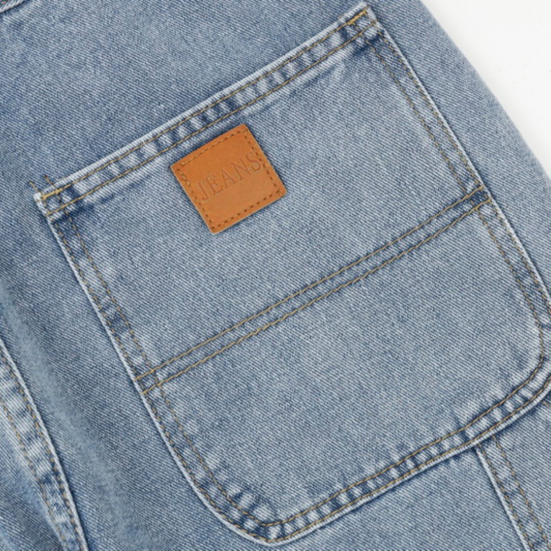 Light Wash Ripped Flared Jeans