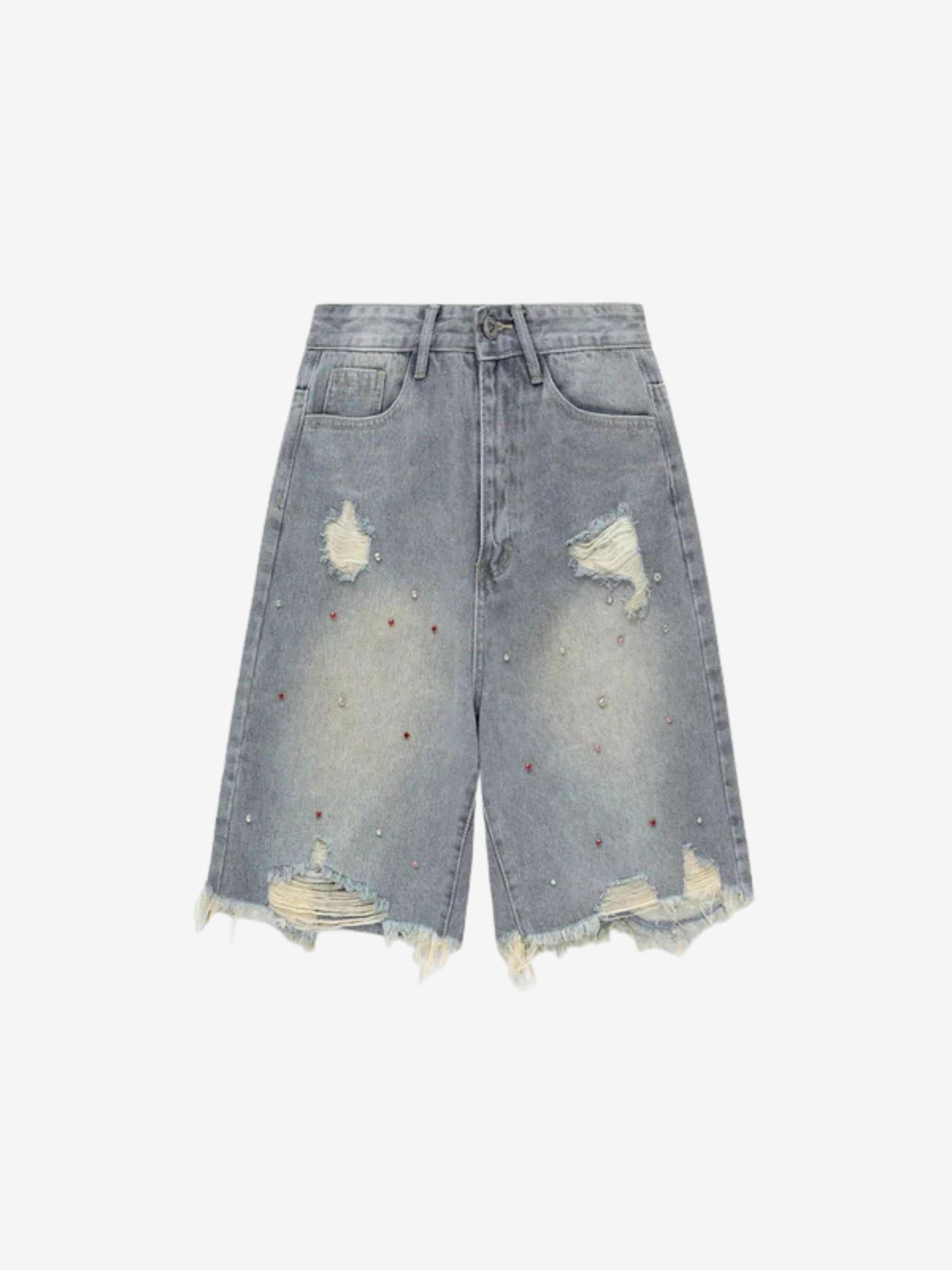 Short en Jean "Rhinestone"
