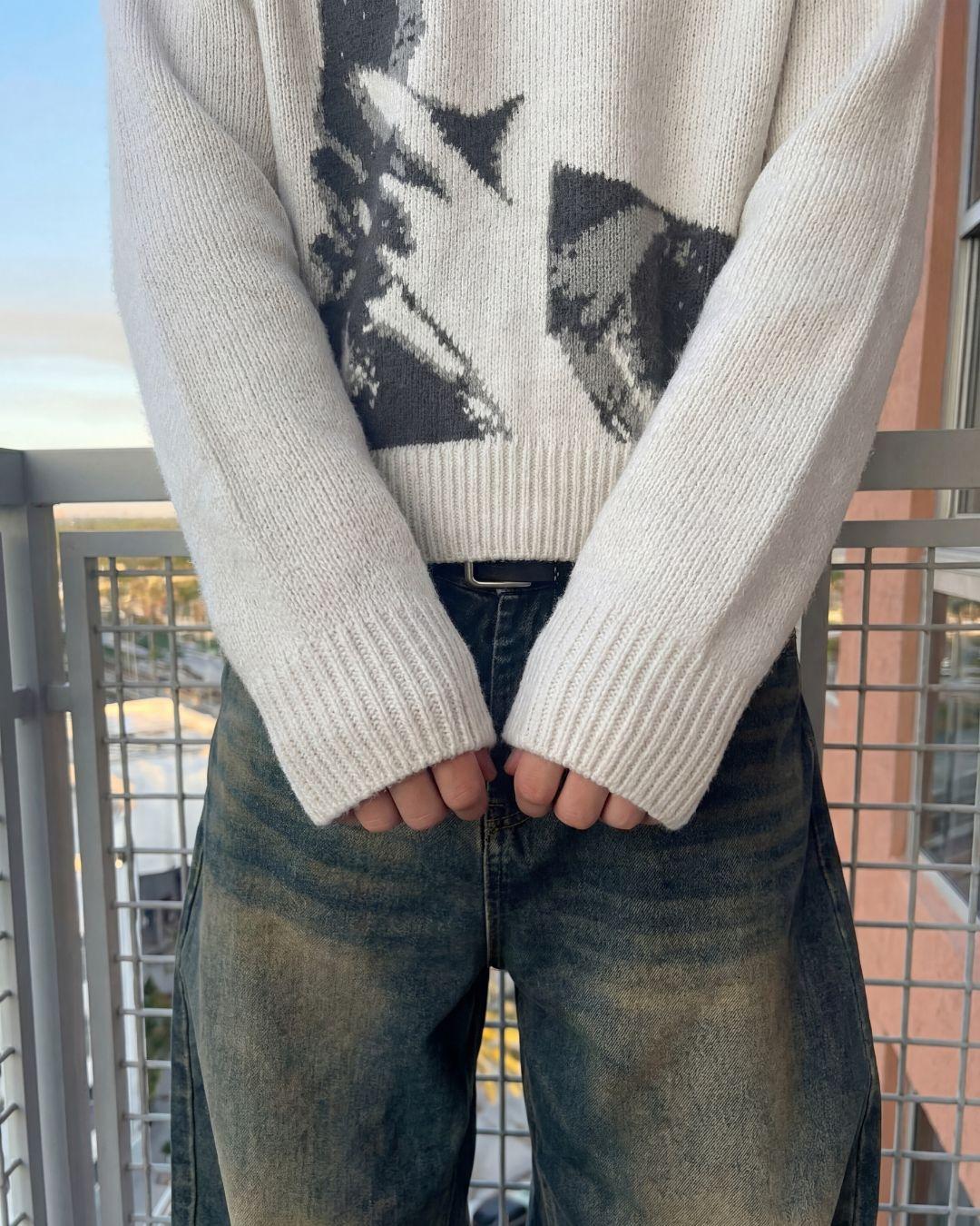 Pull en Maille "Why?"
