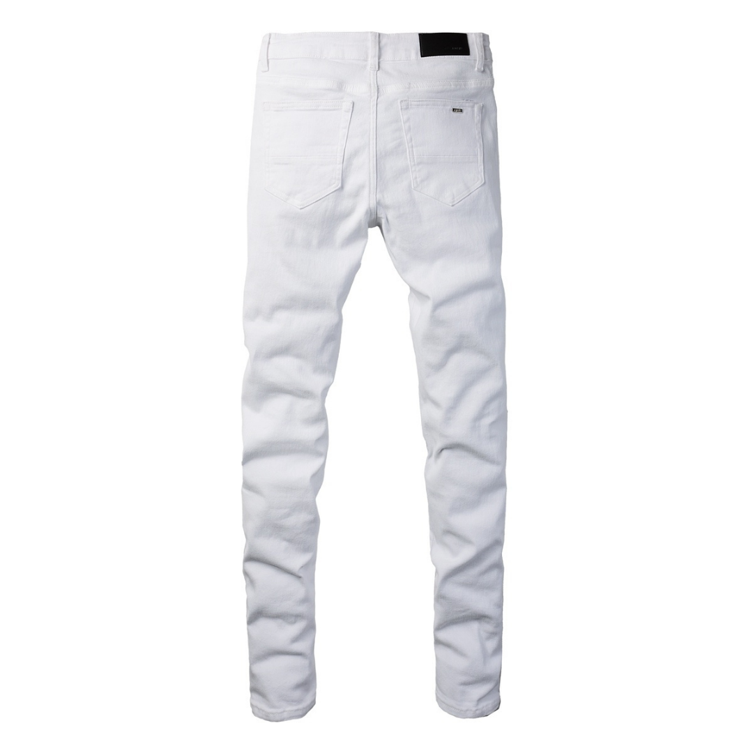 White Knee Rip Distressed Jeans