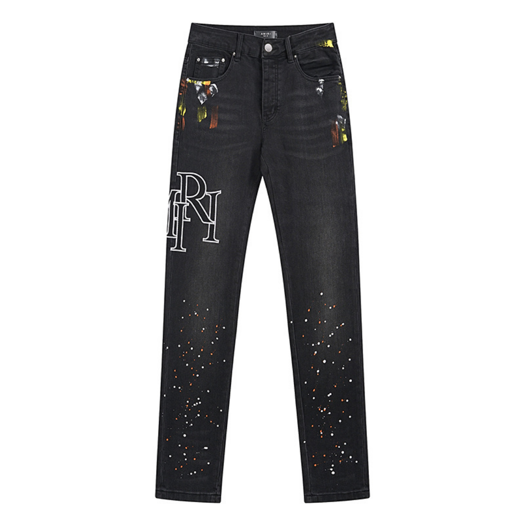 Black Artist Splatter Jeans