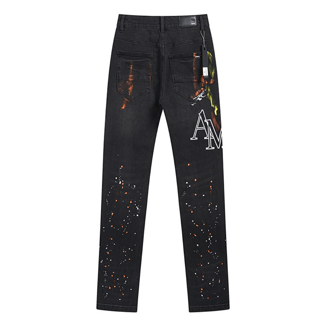 Black Artist Splatter Jeans