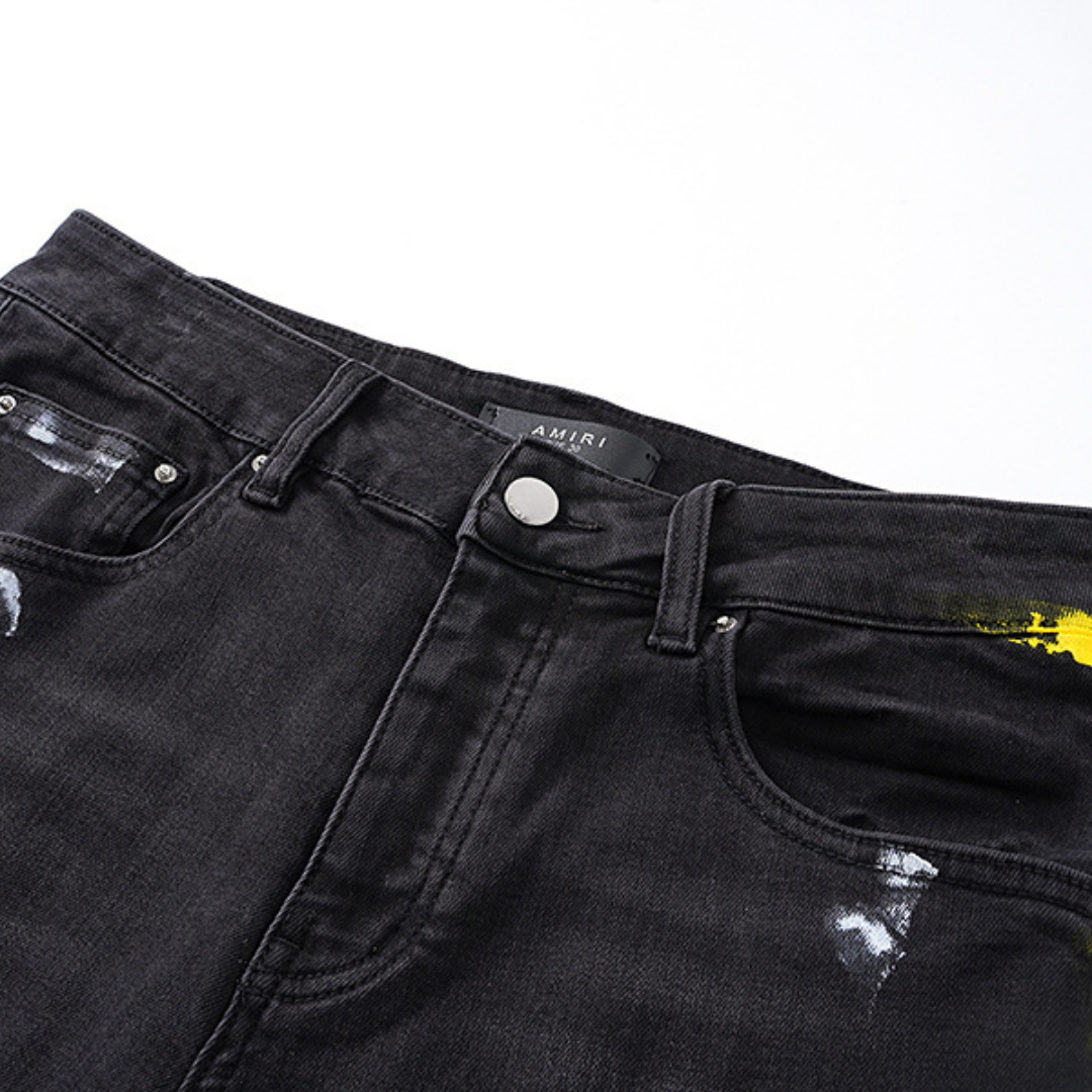 Black Artist Splatter Jeans