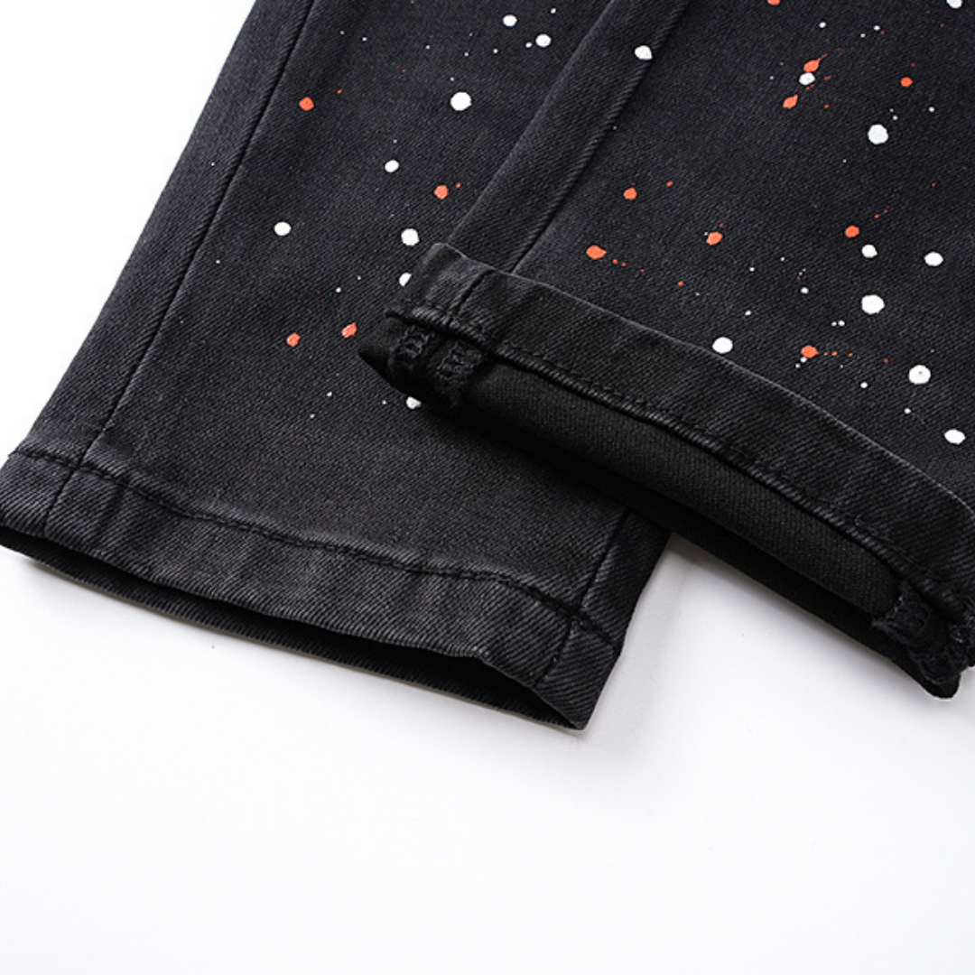 Black Artist Splatter Jeans