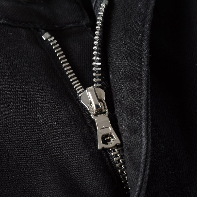 Black Rugged Distressed Jeans